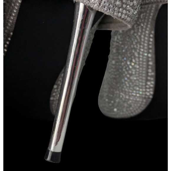 Steve Madden Sanya Silver Rhinestone Fringe Knee High Boot New Size 8 Sparkle - Picture 8 of 12